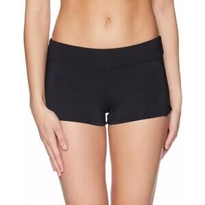 Jantzen Sport Solid Dolphin Boy Leg Bikini Bottom Swimsuit Black Size S
